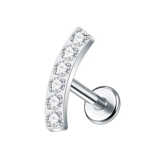 Titanium 16G Ear Cartilage Piercing Marquise CZ Flower Helix Conch Flat Back Rook Tragus Labret Lip Piercings Body Jewelry