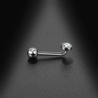 G23 Titanium Christina Vertical Hood Piercing Internal Thread CZ Crystal Belly Button Ring Body Piercing Jewelry 14G
