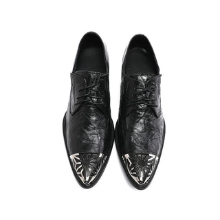 Social Man Point Toe Lace Up Formal Shoes Classic Black Formal Derby Shoes Italian Men Cow Leather Party Brogue Shoes Plus Size