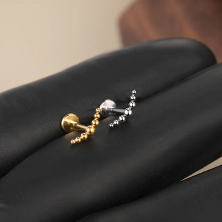 Titanium Ear Cartilage Piercings Flat Back Stud Earring Internal Thread Butterfly Cross CZ Helix Tragus Piercing Jewelry 16G