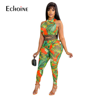 Sleeveless Tank Crop Tops And Leggings 2 Two Piece Set Summer Sexy Fashion Tracksuit Outfits