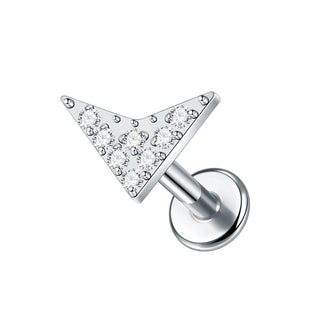 Titanium 16G Ear Cartilage Piercing Marquise CZ Flower Helix Conch Flat Back Rook Tragus Labret Lip Piercings Body Jewelry