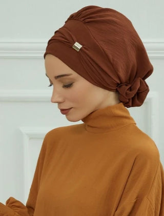 Plain Muslim Instant Turban Hat Inner Hijabs Caps Women Islamic Bandana Bonnet India Hats Female Headwrap Turbante Mujer Flower