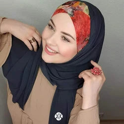 Islam scarf hijab Leopard Stitching abaya modal femme musulman foulard femme hijabs for woman jersey bonnet turban women scarf
