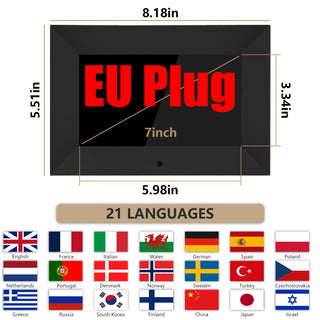 21 Alarms Digital LED Calendar Clock with Multi-Languages to display. Medicine Time Reminder for Elder.Home Desk Wall Decoration