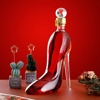 350ml And 700ml High-heeled Shoe Models Red Wine Decanter Empty Bottle, Glass Bottle Thickened Whiskey Decanter