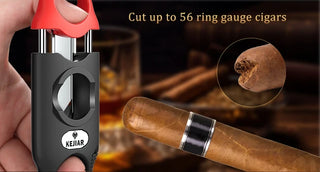 Travel Cigar Case Cigar Humidor with Multifunctional V Cutter,Cedar Wood Cigar Humidor Box with Gift Box,Portable for 3 Cigars