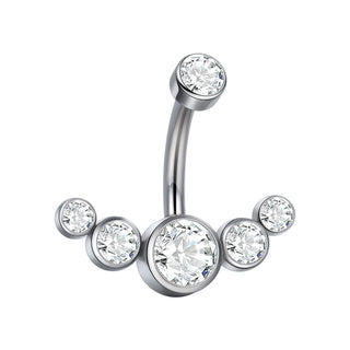 Titanium Gold Color Navel Piercings Marquise CZ Crystal Belly Button Rings Navel Earring Belly Piercings Ombligo Jewelry