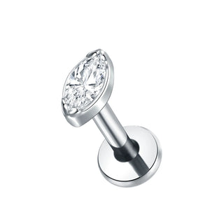 16G 8mm Labret Piercings Lip Ring Gold Color CZ Titanium Cartilage Helix Lobe Conch Earring Stud Piercings Women Jewelry