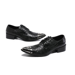 Social Man Point Toe Lace Up Formal Shoes Classic Black Formal Derby Shoes Italian Men Cow Leather Party Brogue Shoes Plus Size