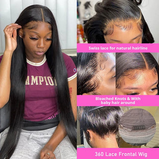 Glueless Wig Human Hair Ready To Wear Preplucked Straight Human Hair Wigs 5x5 Lace Closure Pre Cut 13x4 Lace Front Wigs Thomas Family Essentials