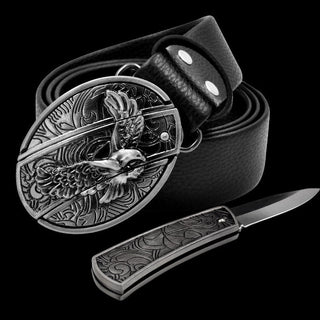 Self Defense Belt With Smooth Buckle And Knife - Thomas Family Essentials LLC