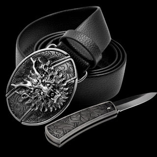 Self Defense Belt With Smooth Buckle And Knife - Thomas Family Essentials LLC