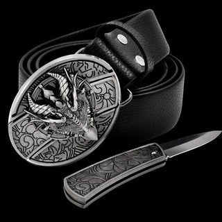 Self Defense Belt With Smooth Buckle And Knife - Thomas Family Essentials LLC