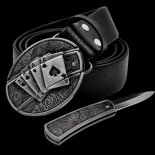 Self Defense Belt With Smooth Buckle And Knife - Thomas Family Essentials LLC