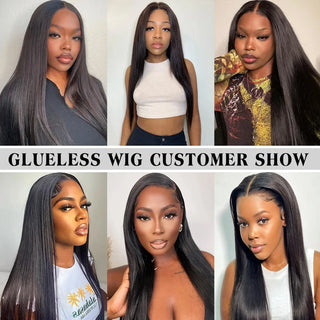 Glueless Wig Human Hair Ready To Wear Preplucked Straight Human Hair Wigs 5x5 Lace Closure Pre Cut 13x4 Lace Front Wigs Thomas Family Essentials