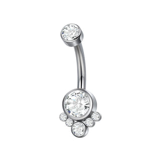 Titanium Gold Color Navel Piercings Marquise CZ Crystal Belly Button Rings Navel Earring Belly Piercings Ombligo Jewelry