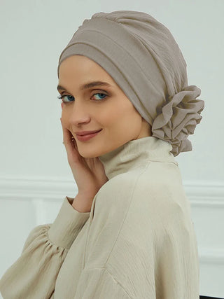 Islamic Hat Hijabs For Woman Trendy Flower Headscarf Undercap Bonnet Women Muslim Turban Hat Ladies Head Wrap Bandana Skullcap