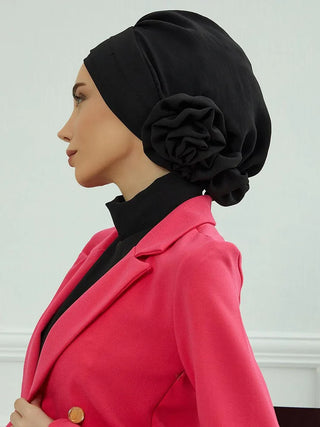 Plain Muslim Instant Turban Hat Inner Hijabs Caps Women Islamic Bandana Bonnet India Hats Female Headwrap Turbante Mujer Flower