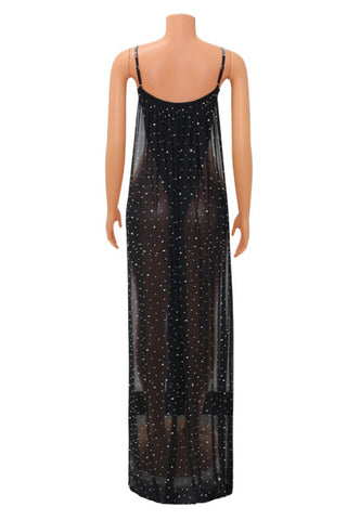 Black Sexy Patchwork Slit Spaghetti Strap Bodycon Bodysuits