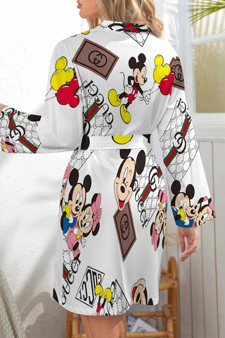 White Casual Letter Print Lace Up Contrast Christmas Day Sleepwear