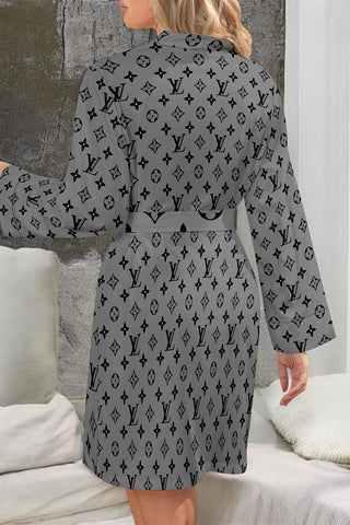Casual Daily Letter Print Lace Up Contrast Sleepwear