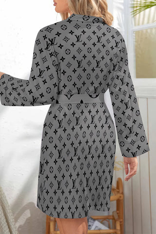 Casual Daily Letter Print Lace Up Contrast Sleepwear