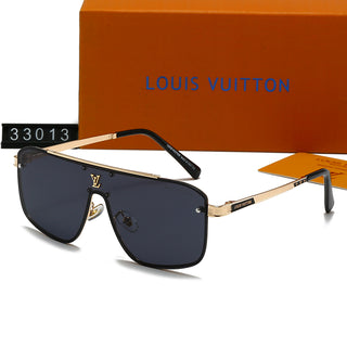 Brown Casual Letters Sunglasses