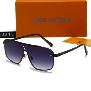 Brown Casual Letters Sunglasses