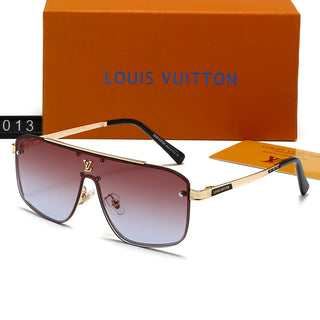Brown Casual Letters Sunglasses