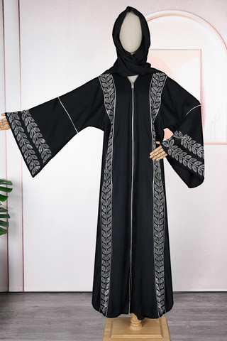 Black Casual Hot Drill Zipper V Neck Long Plus Size Overcoat