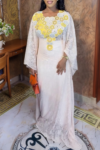 Black Casual Embroidery Hot Drill O Neck Three Quarter Two Pieces