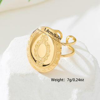 Gold Casual Daily Solid Color Rings