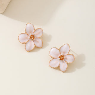 Rose Red Casual Daily Flowers Earrings