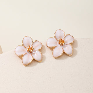 Rose Red Casual Daily Flowers Earrings