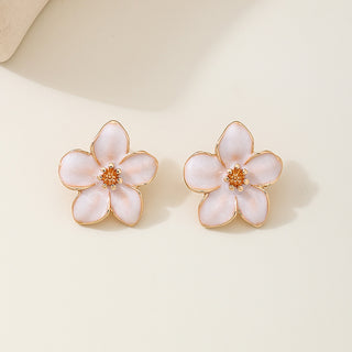 Rose Red Casual Daily Flowers Earrings