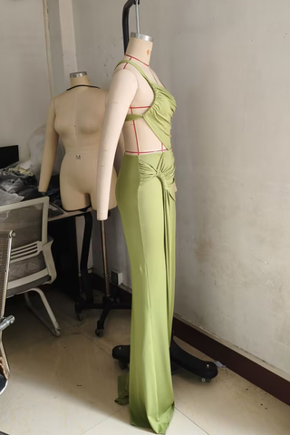 White Elegant Solid Color Hollow Out Strapless Long Dresses