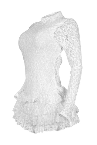 White Sexy Solid Color Backless O Neck Skinny Rompers