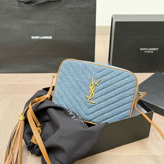 Blue Casual Daily Letters Fringed Trim Bags