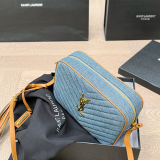 Blue Casual Daily Letters Fringed Trim Bags