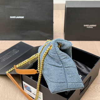 Blue Casual Daily Letters Fringed Trim Bags