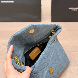 Blue Casual Daily Letters Fringed Trim Bags