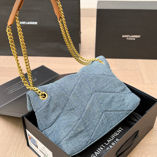 Blue Casual Daily Letters Fringed Trim Bags