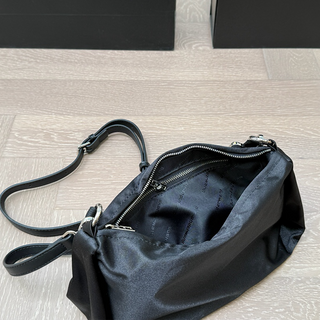 Black Casual Daily Letters Zipper Bags