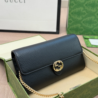 Black Casual Daily Letters Chains Bags