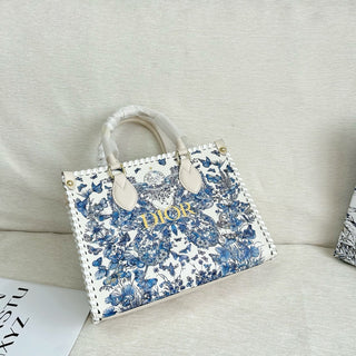 Purplish Blue Casual Daily Letters Zipper Bags