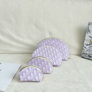 Purplish Blue Casual Daily Letters Zipper Bags