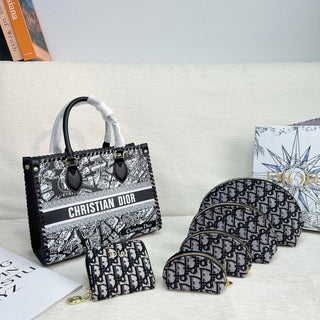 Black Casual Daily Letters Zipper Bags