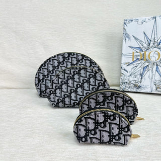 Black Casual Daily Letters Zipper Bags