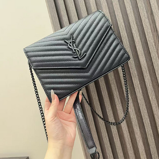 Black Casual Daily Letters Chains Bags